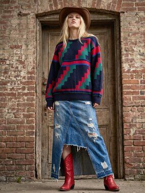 Vintage Pringle Nick Faldo Scottish Wool Oversized Sweater L